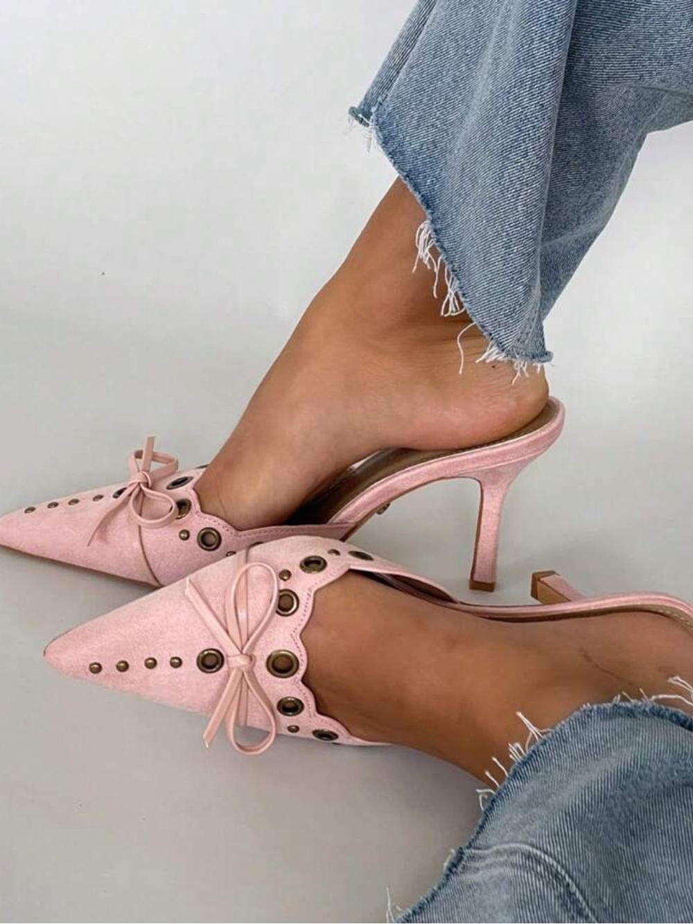 SHEIN pink kitten heels